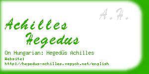 achilles hegedus business card